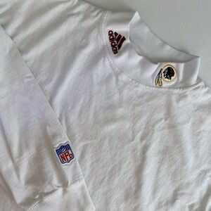 Vintage Adidas NFL Redskins Shirt Mens‎ White Logo Pullover Heavy Mock Neck L/S